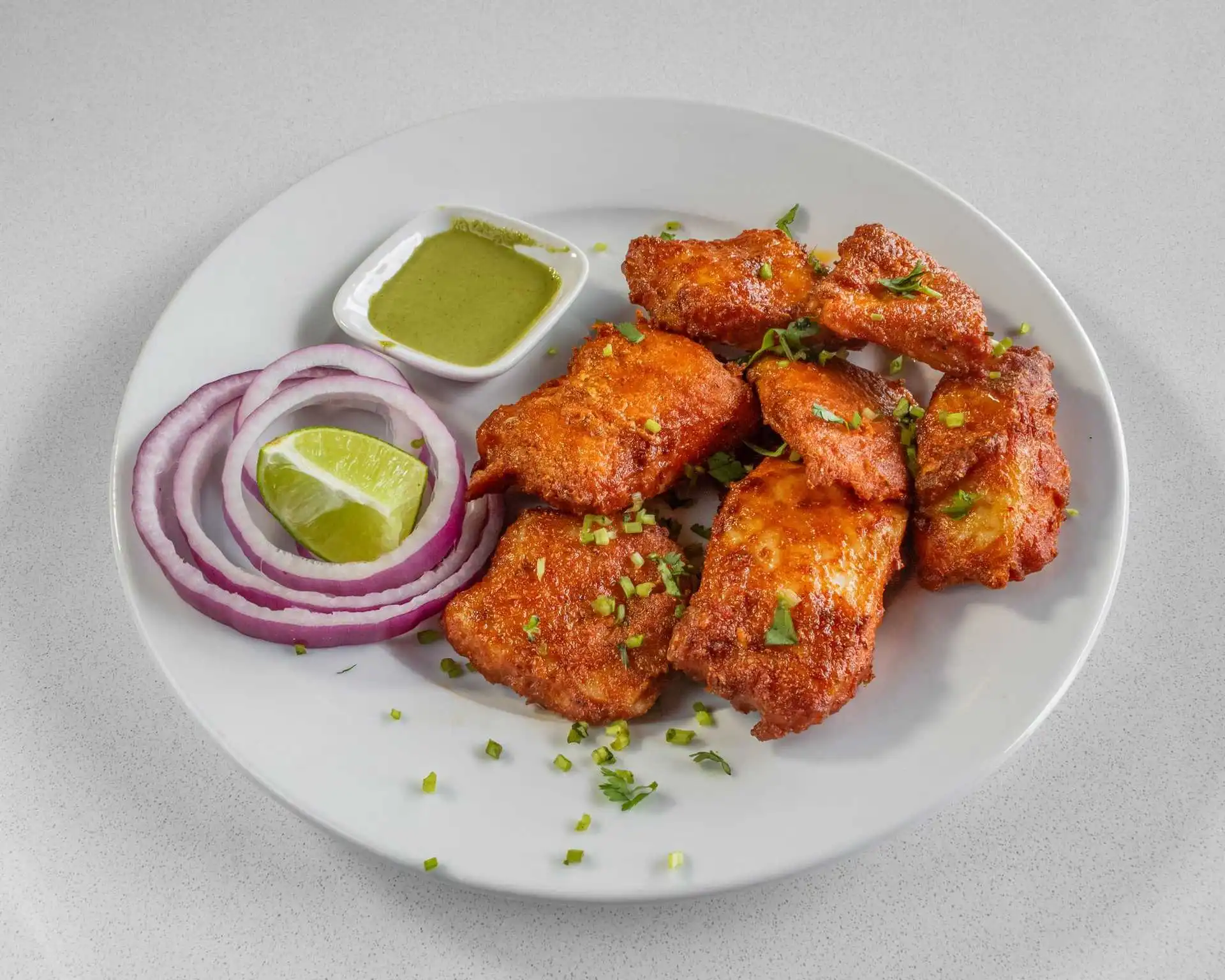 Fish Pakora appetizer at United Punjab Winnipeg